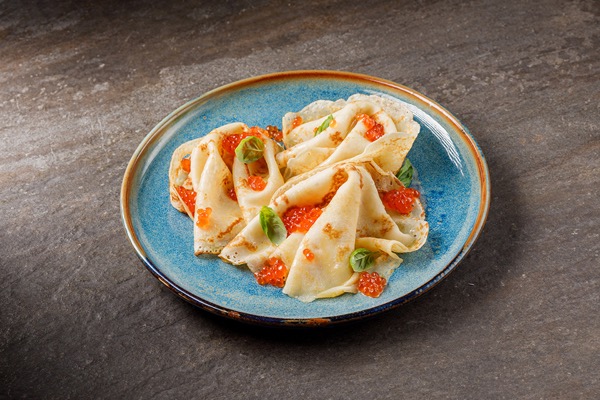 Блины с красной икрой