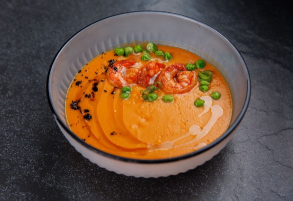 Суп -пюре из чечевицы с креветками ПП